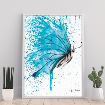 Aqua Butterfly - 11X14” Art Print by Ashvin Harrison