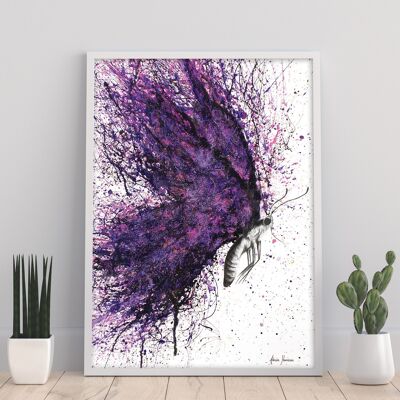 Mariposa del cielo púrpura - Impresión de arte de 11X14" por Ashvin Harrison