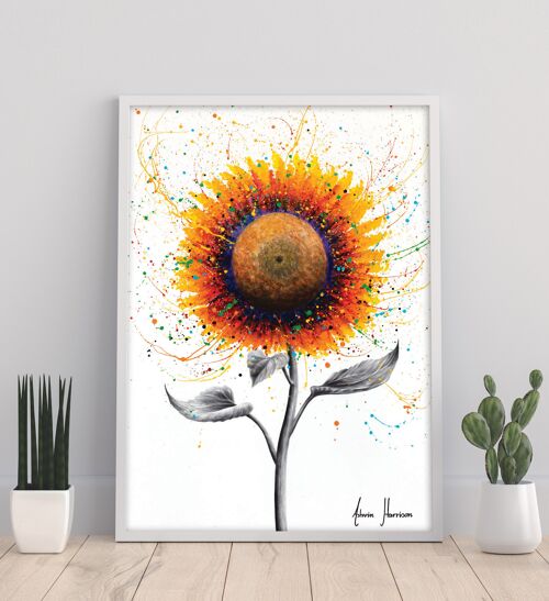 Rainbow Sunflower - 11X14” Art Print by Ashvin Harrison