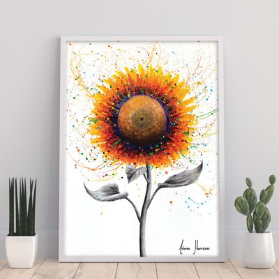 Regenbogen-Sonnenblume – 11 x 14 Zoll Kunstdruck von Ashvin Harrison
