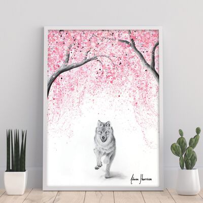 Il lupo in fiore - 11 x 14" stampa d'arte di Ashvin Harrison