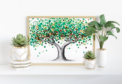 Emerald Garden Tree - 11X14” Art Print by Ashvin Harrison