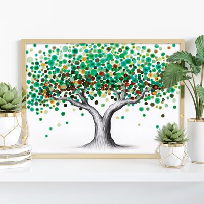 Smaragdgrüner Gartenbaum – 11 x 14 Zoll Kunstdruck von Ashvin Harrison