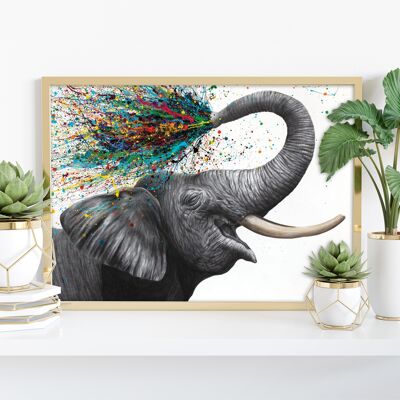 Elefante Elation - 11X14" Impresión de arte por Ashvin Harrison