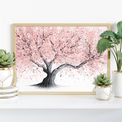 Árbol de flor de la tarde de Kioto - 11X14" Lámina artística