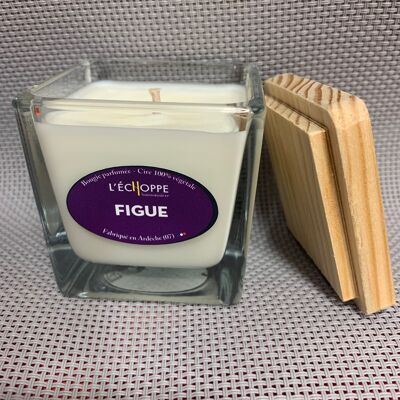 SCENTED CANDLE 100% VEGETABLE SOYA WAX - 6X6 80 G FIG