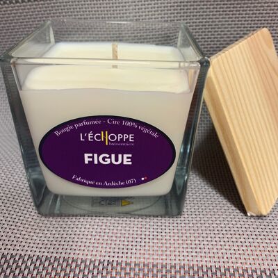 SCENTED CANDLE 100% VEGETABLE SOYA WAX - 8X8 190 G FIG