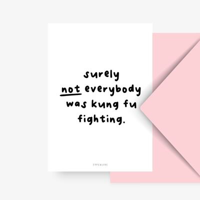 Carte postale / Combat de Kung Fu