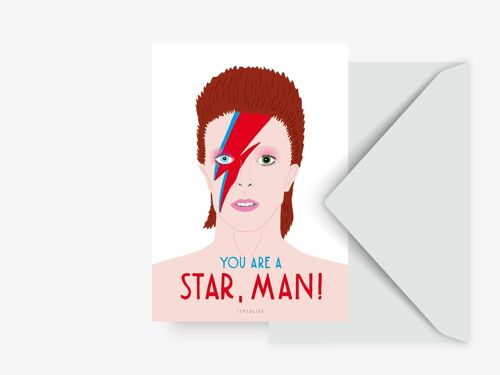 Postkarte / Star Man