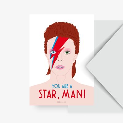 Postkarte / Star Man