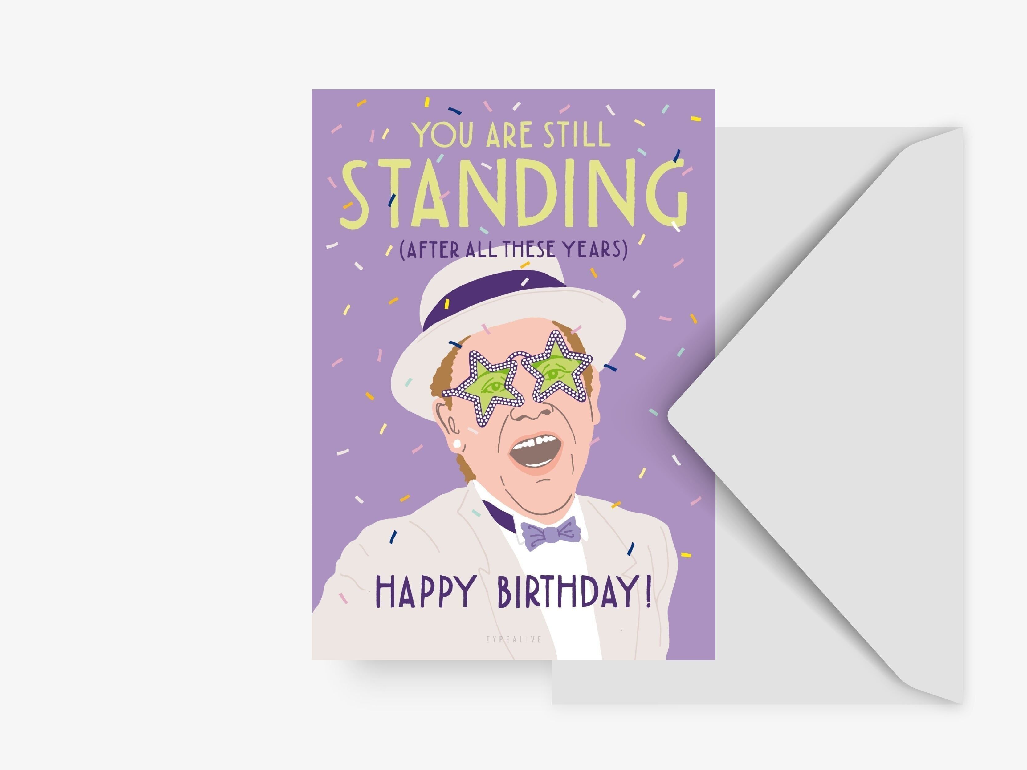 Cartolina / ancora in piedi