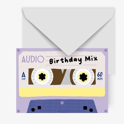 Postkarte / Tape Birthday Mix