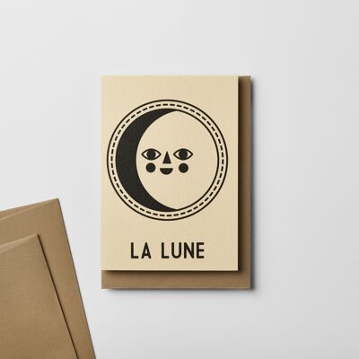 'LA LUNE' MOON GREETING CARD