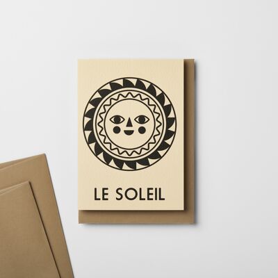 'LE SOLEIL' SUN GREETING CARD