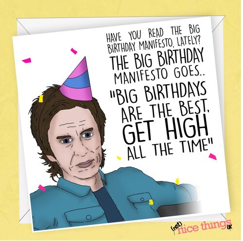 Super Hans Birthday Card | Peep Show Birthday Card