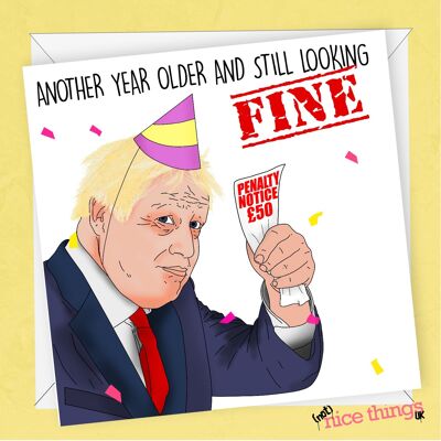 Looking Fine Birthday Card | Funny Boris Card