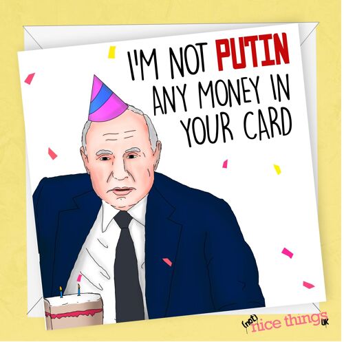 Not Putin Money In | Funny WW3 Card
