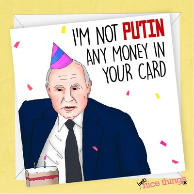 Not Putin Money In | Funny WW3 Card
