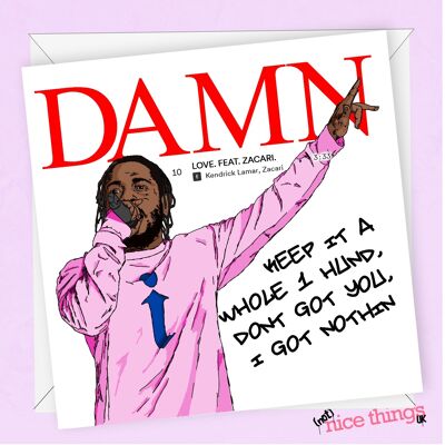 Kendrick Lamar | Tarjeta divertida de aniversario / San Valentín