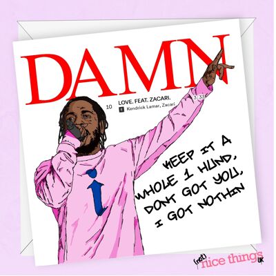 Kendrick Lamar | Carta di anniversario/San Valentino divertente