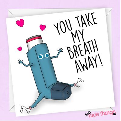 Du raubst mir den Atem! | Lustige Valentinskarte / Jubiläumskarte