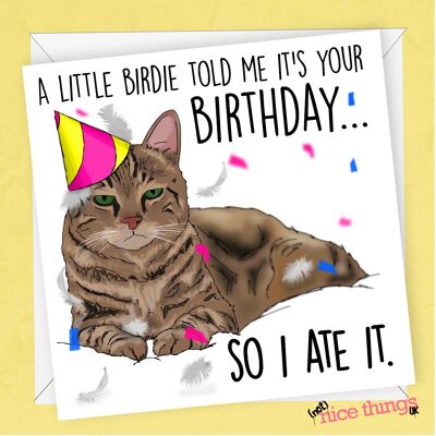Carta dal gatto | Biglietto di auguri di compleanno divertente