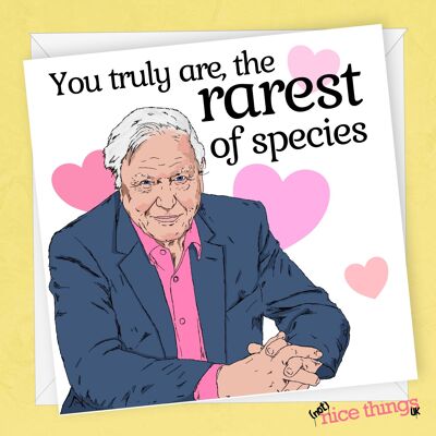 Carte David Attenborough | Funny Valentines / Carte d'anniversaire