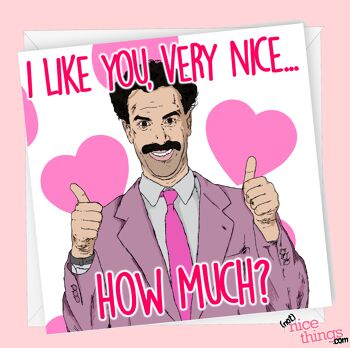 Carte d'anniversaire Borat | Funny Valentines / Carte d'anniversaire 1