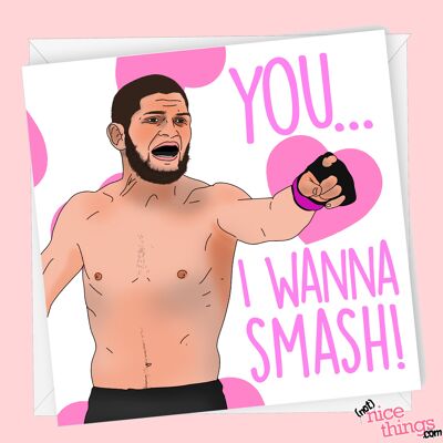 Carta dell'anniversario di Khabib Nurmagomedov | Biglietto di San Valentino / Anniversario UFC MMA divertente