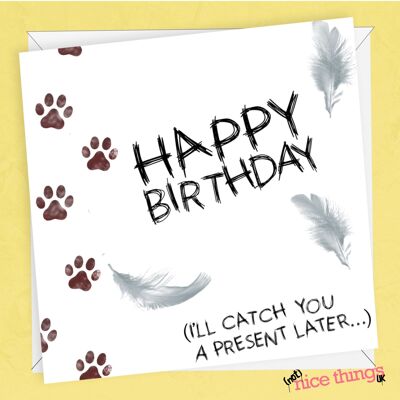 Carta da Cat | Biglietto di auguri di compleanno divertente