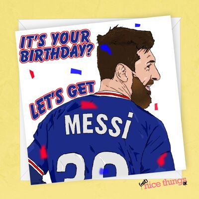 Tarjeta de cumpleaños de Lionel Messi | Tarjeta de cumpleaños de fútbol
