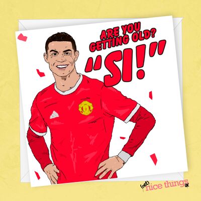 Biglietto d'auguri per Cristiano Ronaldo | Biglietto di auguri per il compleanno del Manchester United