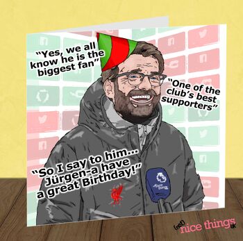 Carte d'anniversaire Jürgen Klopp | Carte d'anniversaire Liverpool 2