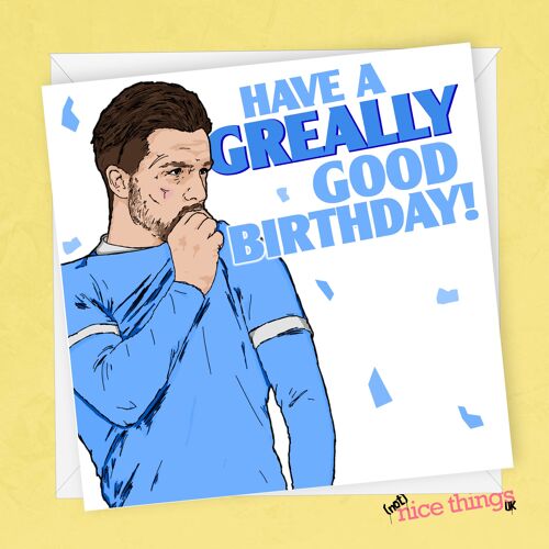 Jack Grealish Birthday Card | Manchester City Birthday Card for Dad