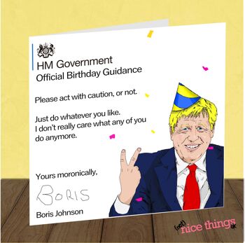 Carte d'anniversaire Conseils de Boris | Carte d'anniversaire drôle 2