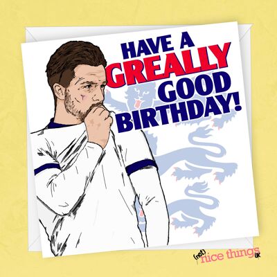 Tarjeta de cumpleaños de Jack Grealish | Tarjeta de cumpleaños de fútbol para papá