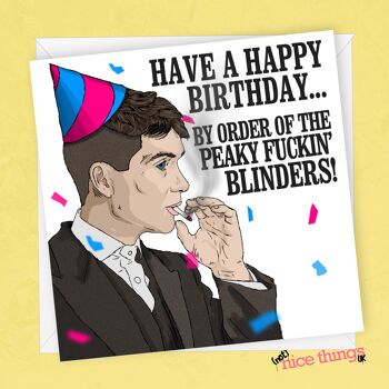 Carte Peaky Blinders | Carte d'anniversaire Tommy Shelby 1