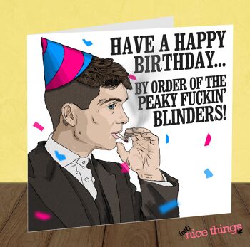 Carte Peaky Blinders | Carte d'anniversaire Tommy Shelby 2