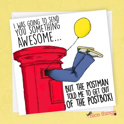 Carta "Qualcosa nella posta" | Biglietto di auguri di compleanno divertente
