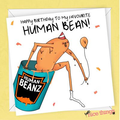 DIE Human Bean Geburtstagskarte | Lustige Geburtstagskarte