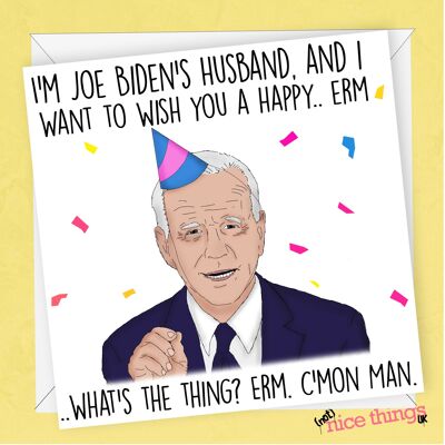 Tarjeta de cumpleaños de Joe Biden | Tarjeta de cumpleaños divertida