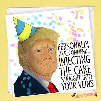 Tarjeta de bloqueo de Donald Trump - Tarjeta de cumpleaños divertida