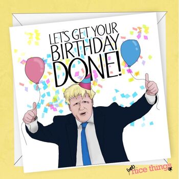 Carte d'anniversaire Boris Johnson | Carte d'anniversaire drôle 1