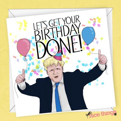 Biglietto di auguri per il compleanno di Boris Johnson | Biglietto di auguri di compleanno divertente