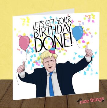 Carte d'anniversaire Boris Johnson | Carte d'anniversaire drôle 2
