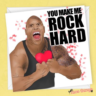 Carte d'anniversaire Rock Hard | Carte d'anniversaire drôle "The Rock"