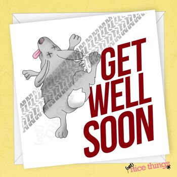 Get Well Soon 'Roadkill' Card - Funny Card, Hospital Card, Get Better Soon 1