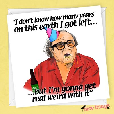 Tarjeta de cumpleaños divertida de Frank Reynolds | Tarjeta de cumpleaños siempre soleada