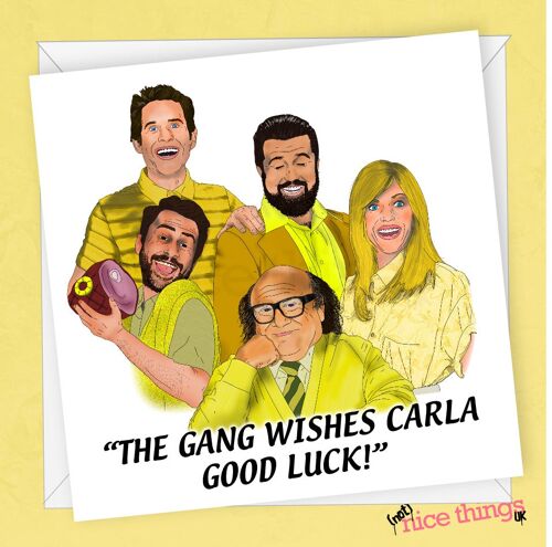 Funny Personalised Always Sunny Good Luck Card | Good luck, Sorry You're Leaving