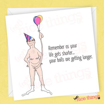 Long Balls Funny Birthday Card | Card for Him